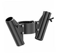 Ameble Support de mât de Drapeau Double pour Camping-Car, pour Langue remorque, Support antirouille en Aluminium Robuste, Convient à 2 et 2.25 Tubes