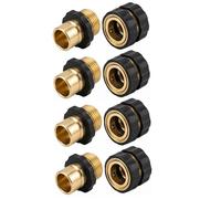 Ameble Tuyau à Connexion Rapide Paquet de 2 raccords à Connexion Rapide pour Tuyau d'arrosage Conception Clipser sans Outil Construction en Aluminium et en Plastique Jardin de 3/4 Pouces raccords q