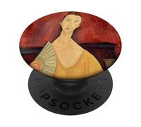 Amedeo Modigliani Femme avec Un Fan pour Artistes PopSockets PopGrip Adhésif