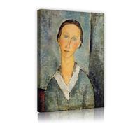 Amedeo Modigliani - fille dans un chemisier de marin Toile Art mural peinture Rétro femme Impression sur toile pour la maison chambre Café 50x75cm Cadre intérieur