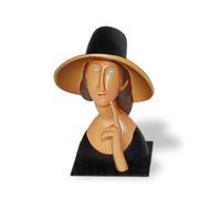 Amedeo Modigliani Jeanne Hebuterne nachdenkliche Madame avec chapeau Sculpture Figurine en plastique