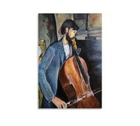 Amedeo Modigliani Painter Works《The Cellist》Poster imprimé sur toile Peinture murale Art Décoration d'intérieur moderne Idée cadeau 40 x 60 cm