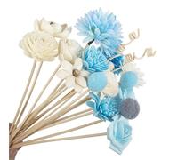 AMEEDA Batonnets Diffuseur Parfum Lot de 19 bâtons Recharge for diffuseur d'huiles essentielles en rotin Artificiel Bleu