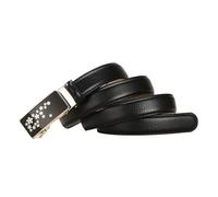 AMEEDA Ceintures Femme Ceinture à Boucle Automatique for Femme, Blanche et Noire(115CM,Black)