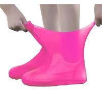 AMEEDA Couvre Chaussure Impermeable 2Pair Waterproof Non-slip Silicone High Elastic Wear-resistant Shoe Cover for Rainy Day Reusable(Pink)