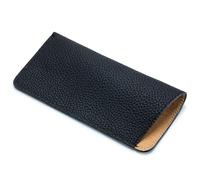 AMEEDA Étui Lunettes Étui à Lunettes en Cuir véritable, étui for Hommes et Femmes, Support de Rangement for Lunettes de Soleil, Pochette Ultra-Mince, boîte de Protection for Lunettes(Black)