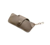 AMEEDA Étui lunettes Rangement de lunettes for femmes et hommes, sac de lunettes de soleil suspendu, étui à lunettes en cuir, boîte de protection, porte-lunettes(Khaki)