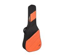 AMEEDA Housse Guitare Housse for Guitare Acoustique 41 Pouces, idéale for Les chansons Folk. de Protection Robuste for et Piano 40, Format Sac à Dos épais(Black with Orange)