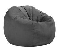 AMEEDA Housse Pouf Poire Housse de Pouf en Velours côtelé sans Rembourrage, for Salon, Coin Jeu, Film(Dark Grey,D100-3.3ft-Cover)