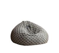 AMEEDA Housse Pouf Poire Housse de Pouf Moelleuse sans Rembourrage, Jacquard Bicolore Doux for Salon(Grey,D80cm-2.6ft-Cover)