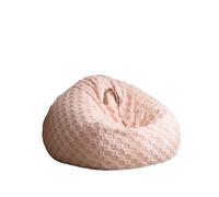 AMEEDA Housse Pouf Poire Housse de Pouf Moelleuse sans Rembourrage, Jacquard Bicolore Doux for Salon(Light Pink,D100cm-3.3ft-Cover)