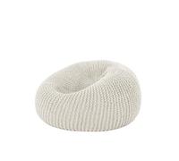 AMEEDA Housse Pouf Poire Housse de Pouf Souple en Imitation Tricot 【Garniture Non Incluse ! À Acheter séparément !】(Beige White,D80cm-empty Cover)