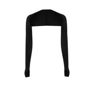 AMEEDA Manchette Bras Femme Boléro en Jersey de Coton Modal élastique for Femme, Manches Longues, Cache-Bras, Haussement d'épaules, Protection Solaire, à Porter sous Un t-Shirt(Black)