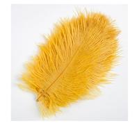 AMEEDA Plume Autruche Grandes Plumes d'autruche 15-55CM, Plumage for décoration de fête à Domicile, Fournitures Artisanales Bricolage, Plumas Carnaval colorées 10 pièces/Sac(Golden,25-30CM)