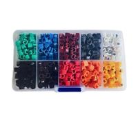 AMEEDA Repere Fil Electrique 150-500 pièces EC-0 EC-1 EC-2 marqueur de câble marqueur de Fil numéro 0 à 9 Taille de câble 1.5 mm² marqueur de PVC de Couleur mélangée(EC-0-500pcs)