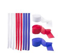 AMEEDA Rouleaux Papier Crêpé Ensemble de Rouleaux de Papier crépon Couleur, Fournitures de fête, décor Mural de Fond de fête d'anniversaire, décor de Salon, Fleur à Tirer(3roll White Red Blue)