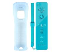 Ameego Télécommande compatible avec toute version de console Nintendo Wii et Wii U Noir bleu bébé