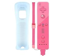 Ameego Télécommande compatible avec toute version de console Nintendo Wii et Wii U Noir rose vif