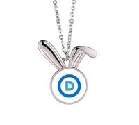 ameemblem Collier avec pendentif lapin bleu fête démocratique