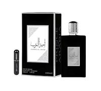 Ameer Al Arab Parfum Original 100 ml, Arabe Unisexe de Longue Durée, EDP Importé de Dubaï, avec Atomiseur Rechargeable 5 ml - Notes de Jasmin, Cardamome et Bois de Santal