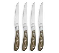 Amefa – Coffret 4 couteaux à steak Achille Bois de Pakka 11 cm