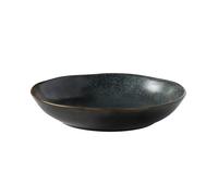 AMEFA-Assiette salade et pâtes en grès réactif gris anthracite Médard de Noblat collection Vertigo Volcan - diamètre 20,5 cm