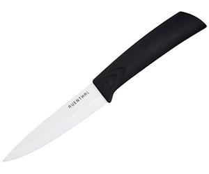 Amefa AUENTHAL - Couteau en céramique Blanche de 10 cm de Long - Lame en céramique Blanche extrêmement tranchante - Manche Ergonomique - avec protège-Lame, Couteau d'office et Couteau de Cuisine