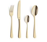 Amefa Austin ménagère 24 couverts pour 6 personnes, doré mat, inox 18/0 | Ménagère 24 couverts pour 6 personnes, Doré mat, Inox 18/0, Épaisseur 2,5 mm, Ne passe pas au lave-vaisselle