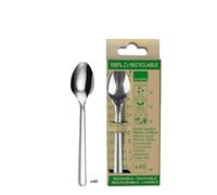 AMEFA - Boîte de 40 cuillères à café recyclables - Leaves - Acier inoxydable 18/0, Finition Standard