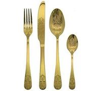 AMEFA Ménagère Cérémonial 16 couverts (4 pers.) Acier inox 18/0 Brillant Doré