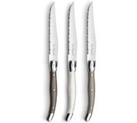 Lou Laguiole - Coffret 6 couteaux steak - Tradition - Acier inoxydable 18/0, Finition Brillante - Longueur 230 mm - Couleurs panachées