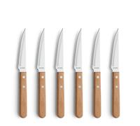 Amefa Couteau à steak Pizza lot de 6 Chêne