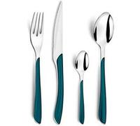 Amefa – Ménagère 24 couverts Eclat – Acier inoxydable 18/0, finition brillante – Bleu canard