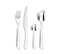 AMEFA Eclat Ménagère 16 couverts acier inox 18/0 Pour 4 personnes, Blanc | Ménagère 16 couverts pour 4 personnes, Acier inoxydable 18/0, Manche ABS blanc, Compatible lave-vaisselle, Usage quotidien