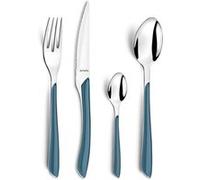 Amefa Ménagère 24 couverts Eclat - Acier inoxydable 18/0, finition brillante - Bleu Denim