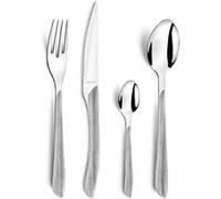 Amefa – Ménagère Eclat Nature 24 couverts, Acier inox 18/0, finition brillante, Bois gris