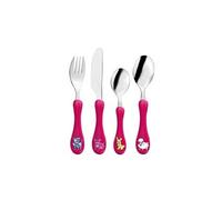 AMEFA - Tube 4 couverts pour enfants - Enfant - Acier inoxydable 18/0, Finition Brillante - Rose Fushia