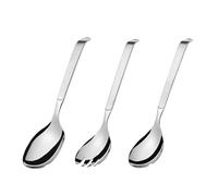 Amefa Ensemble de service 3 pièces en acier inoxydable : cuillère de service, grande cuillère à salade, grande fourchette de service à salade
