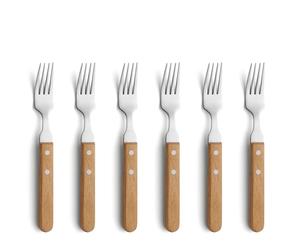 Amefa Fourchette Pizza lot de 6 Chêne