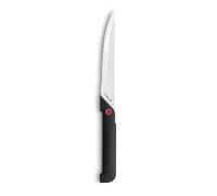 Amefa - Couteaux steak - Lot de 12 - Jubilé - Acier inoxydable 2Cr13 420J1, Finition Miroir - Epaisseur 1.5 mm, longeur 208 mm - Lame 120 mm - Noir