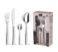 AMEFA - Ménagère 24 couverts de table pour 6 personnes - Havane Jungle - Acier inoxydable 18/0, Finition Miroir