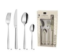 AMEFA - Ménagère 24 couverts de table pour 6 personnes - Phoenix - Acier inoxydable recyclé 18/0, Finition Miroir - Inox