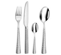 AMEFA - Ménagère 24 couverts de table pour 6 personnes - Quadrille - Acier inoxydable 18/0, Finition Brillante