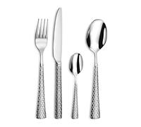 AMEFA Quadrille Service 24 couverts acier inoxydable Pour 6 personnes, Inox | Ménagère 24 couverts de table pour 6 personnes, Compatible lave-vaisselle, Acier inoxydable 18/0, Finition Brillante