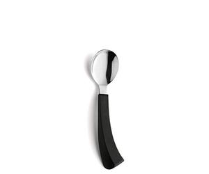 Amefa SELECT 3001 Cuillère pour gauchers en acier inoxydable 18/10 avec poignée épaisse, couverts noirs, aide alimentaire pour personnes âgées, couverts d'aide au quotidien, antirouille et passe au