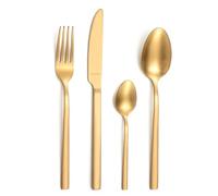 AMEFA Square Ménagère 16 couverts Inox PVD Pour 4 personnes, Champagne/Doré