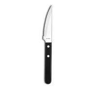 Amefa Steak Pizza Jumbo set 6 couteaux à steak 24,7 cm, manche noir | Set 6 couteaux à steak 24,7 cm, Manche noir, Lame inox 13C, Lavage à la main recommandé