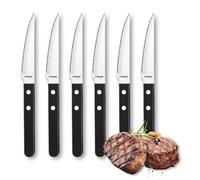 Amefa Steak Pizza Noir - Set de 6 couteaux steak