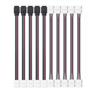 Amefil 8mm 4 broches kit, 5x LED bar-to-bar connecteur, 5x contrôleur RGB connecteur LED pour le contrôle de la lampe 5050