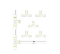 Amefil Connecteur à bande LED COB RGB à 4 broches10 mm, connecteurs en forme de T, connecteurs de bande pour projets d'éclairage bricolage 5050 de